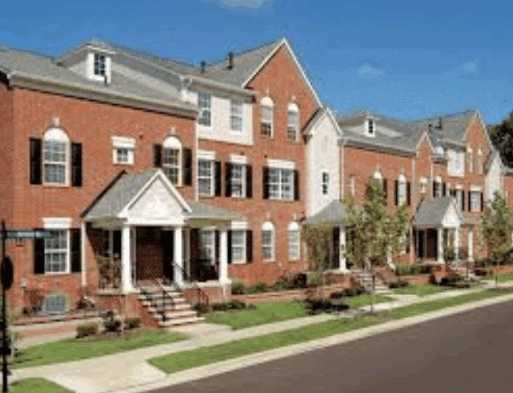 Exterior of a modern apartment community.